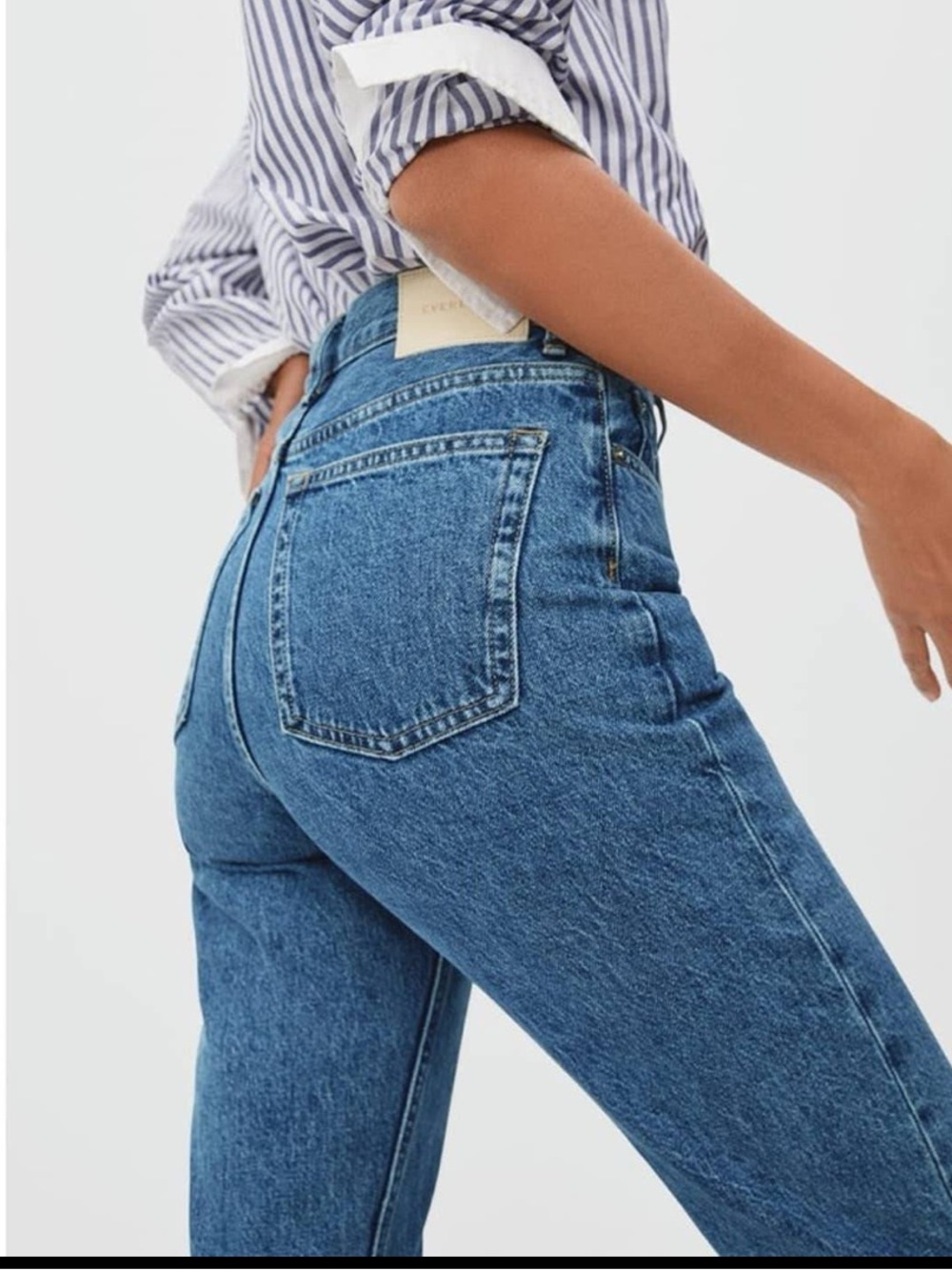 Everlane The Curvy ’90s Cheeky Straight Jean Organic Cotton Size 32 Ankle NWT